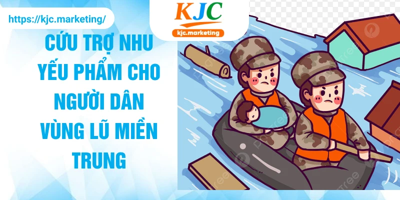 Cứu trợ nhu yếu phẩm cho người dân vùng lũ miền trung